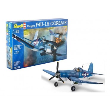 KIT PARA MONTAR REVELL AVIÃO VOUGHT F4U-1A CORSAIR 1/32 68 PEÇAS REV 04781